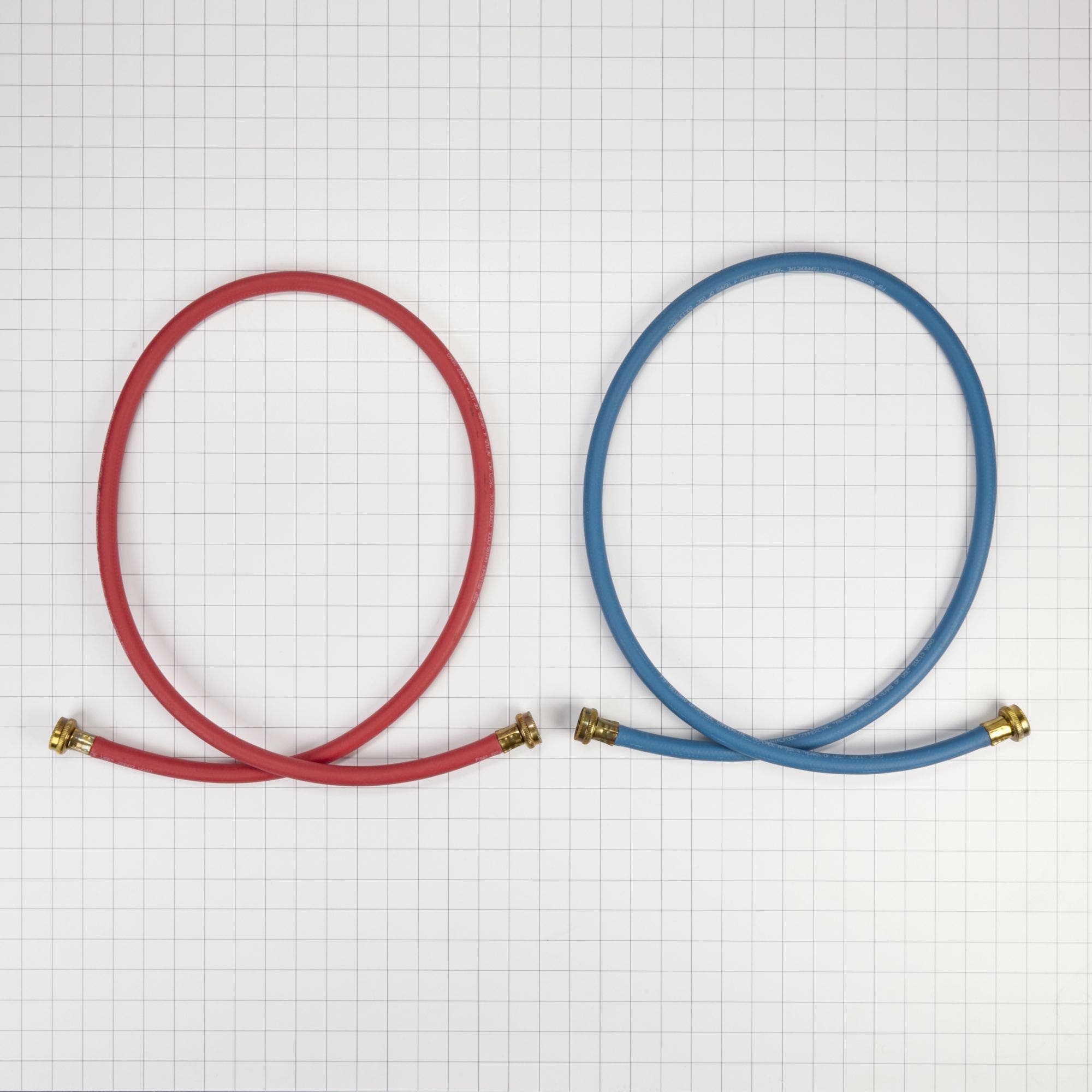 Whirlpool 8212545RP 5 ft. Commercial Grade Red and Blue Washer Hoses -...