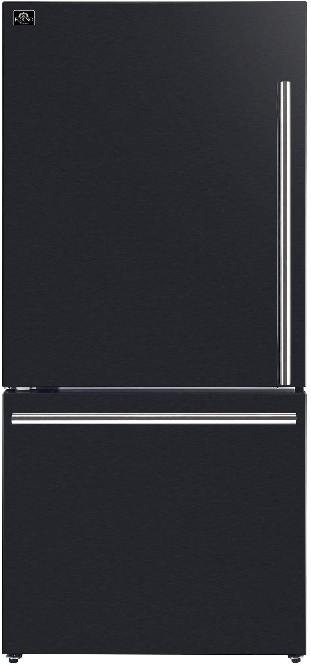 Forno FFFFD178631BLK Milano Series 31 Inch Bottom Freezer