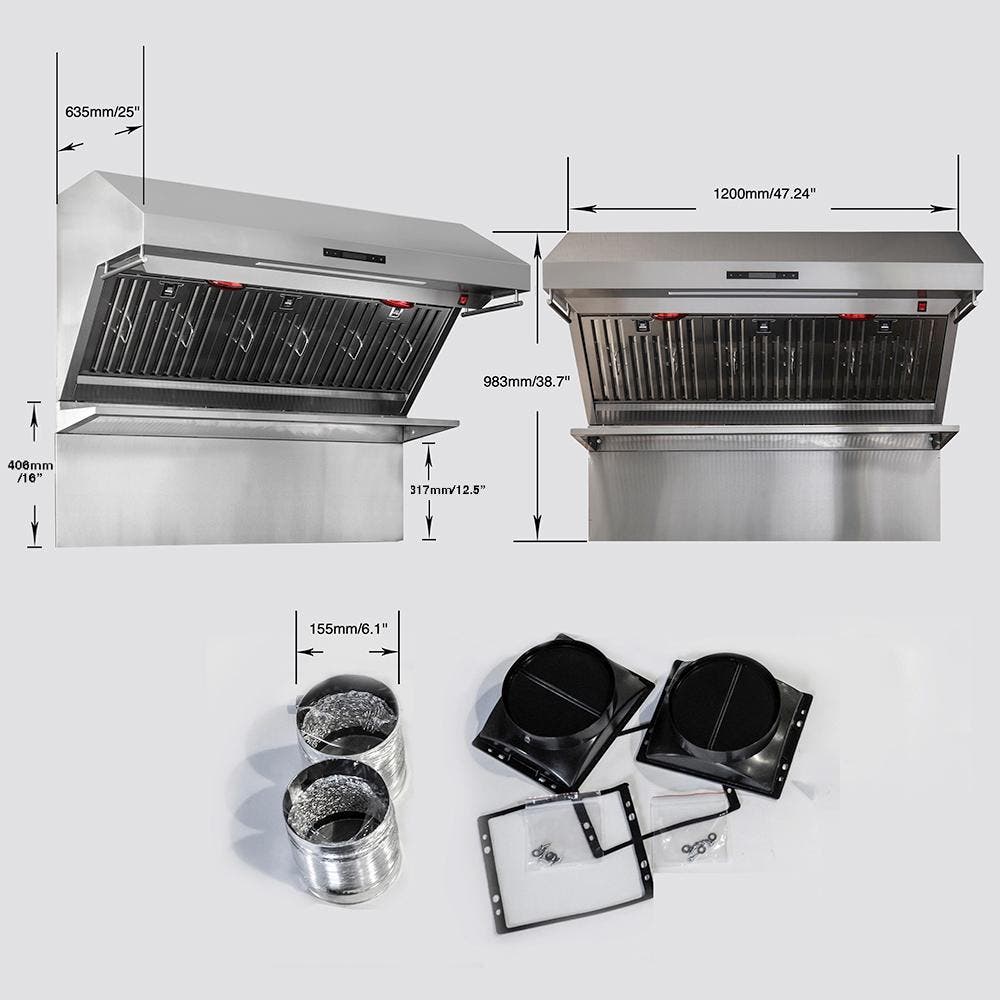 Forno FRHWM502948 48 Inch, 1200 CFM