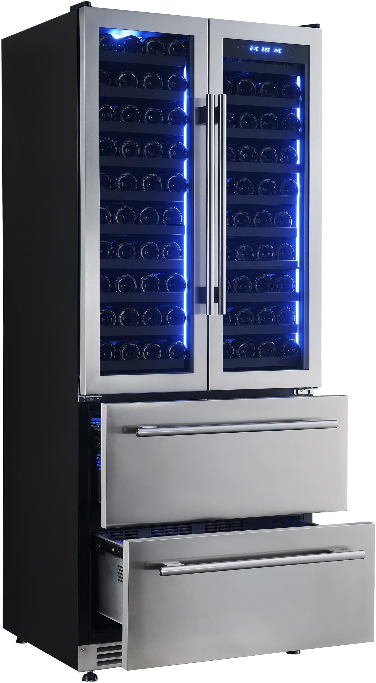 Forno FWCDR663532S Campania Series 32 Inch Wine Cooler, Dual Wine