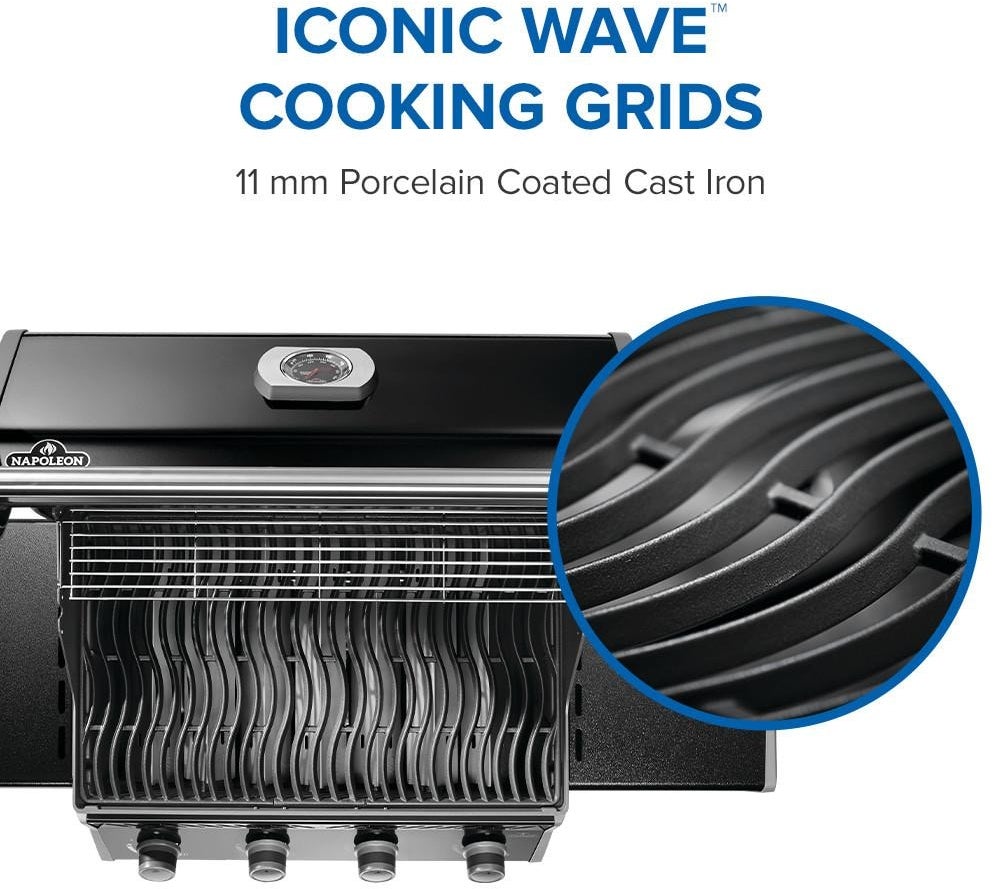 Napoleon R525PK2 Rogue 525 4 Burner Grill: Black, Liquid Black
