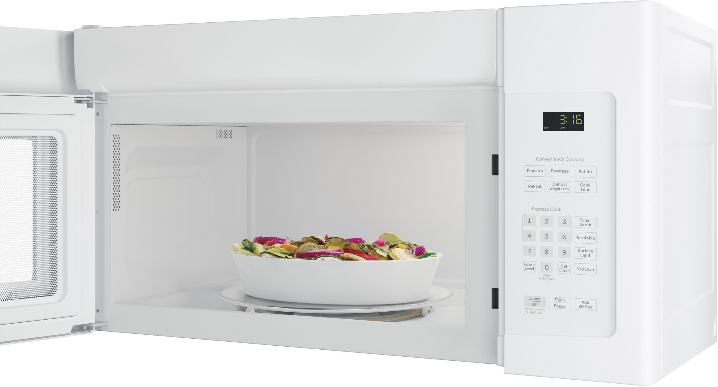 GE JNM3163DJWW 30 Inch Over the Range Microwave Oven White