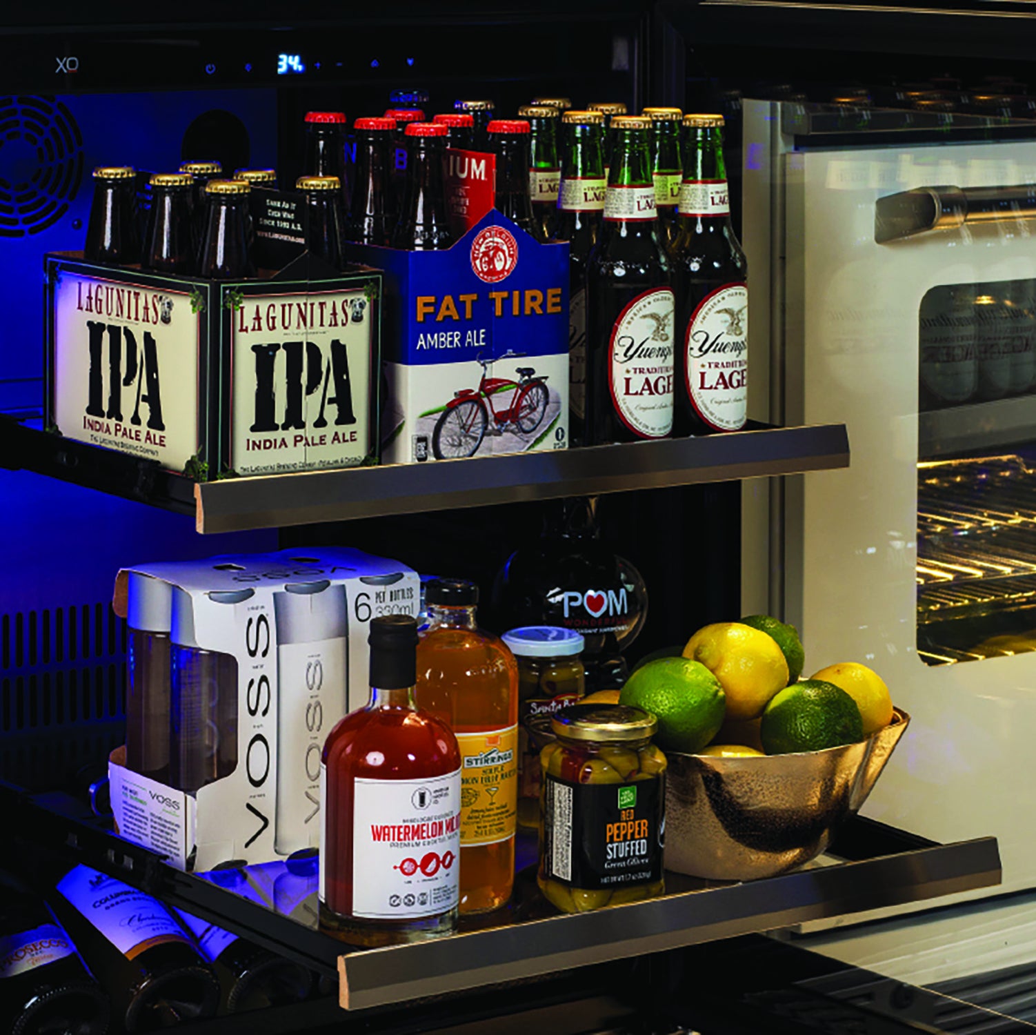 XO XOU15BCOFR 15 Inch Beverage Center: Panel Ready, Right Panel