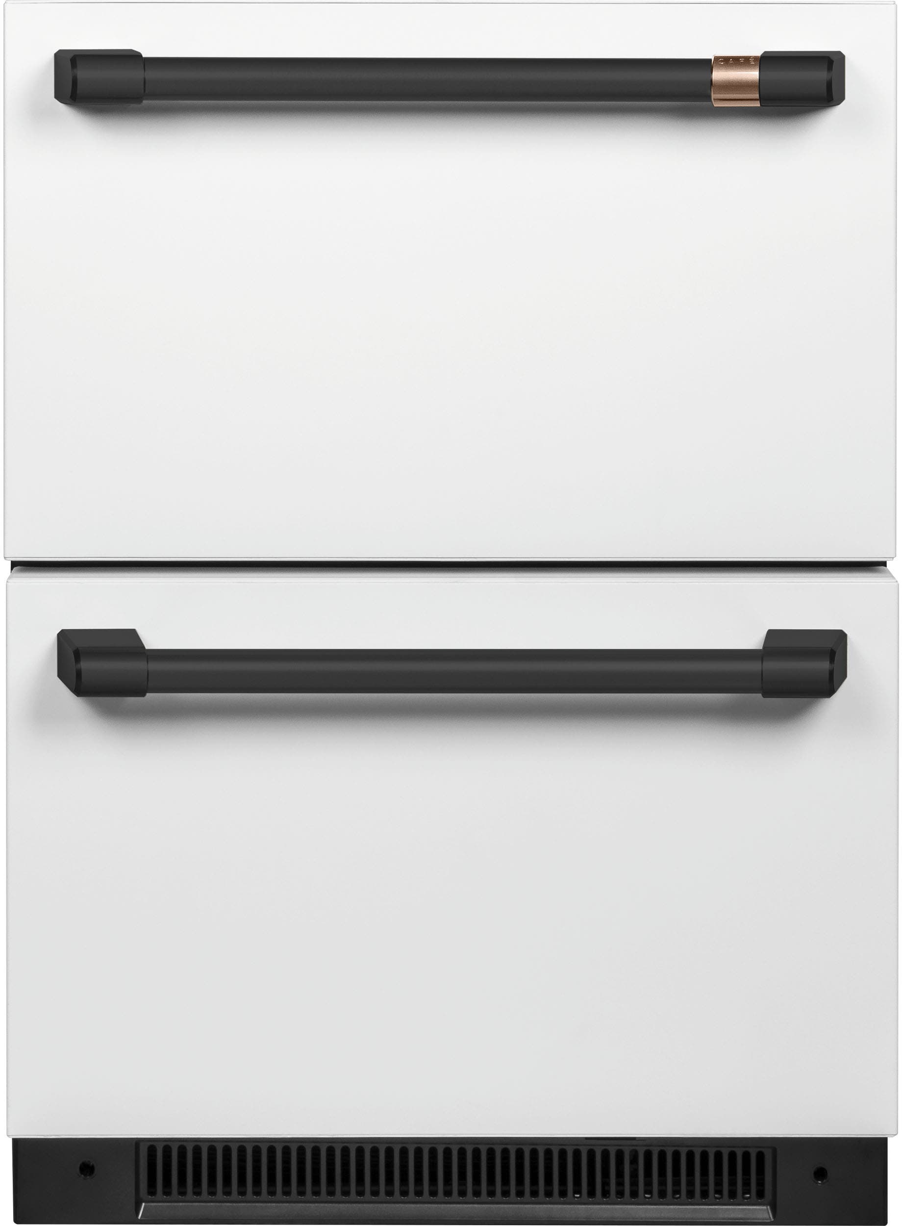 Cafe CDE06RP4NW2 Matte White/Brushed Bronze Handles