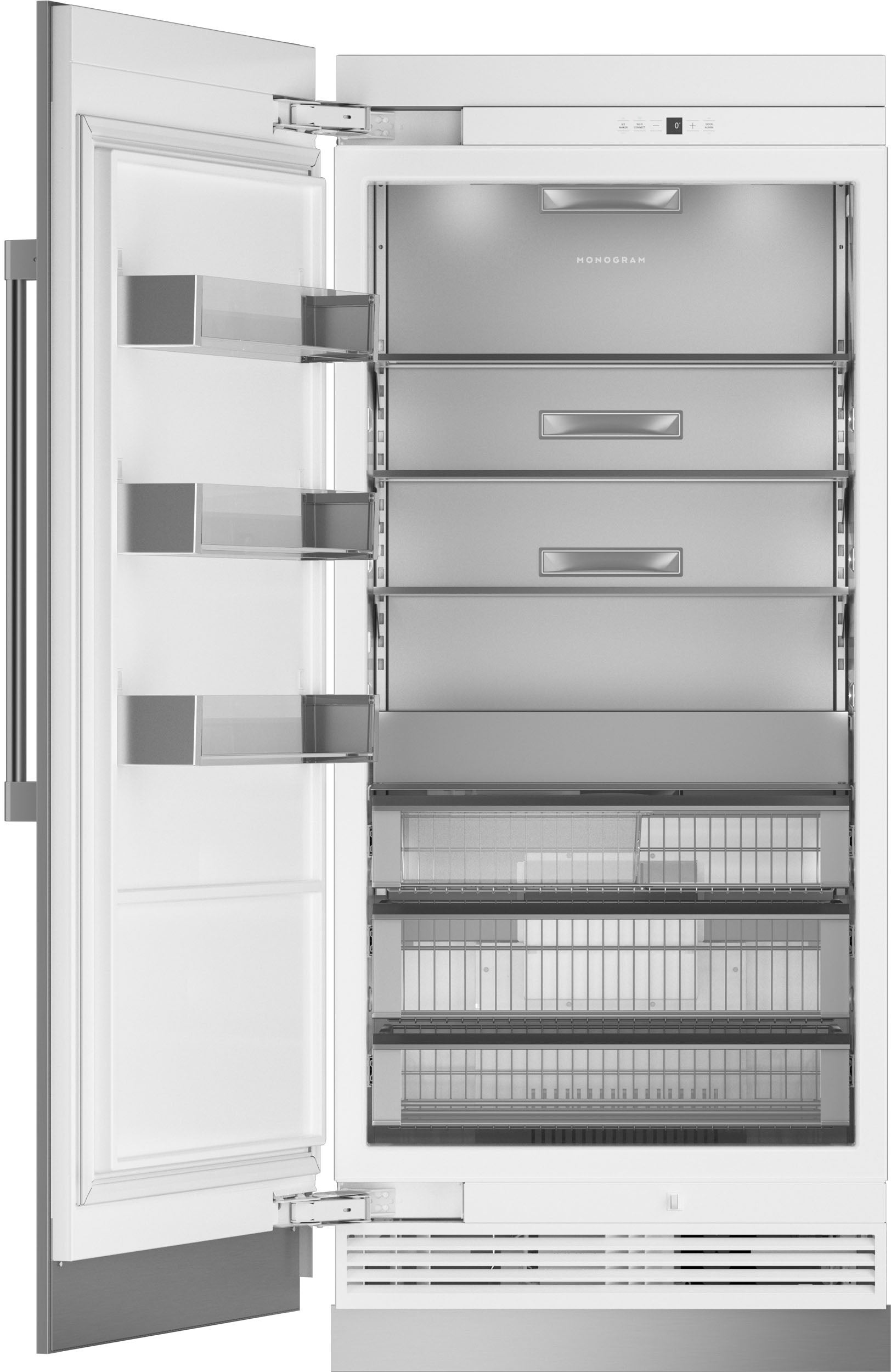 Monogram ZIF361NBRII 36 Inch Column Freezer: Panel Panel Ready