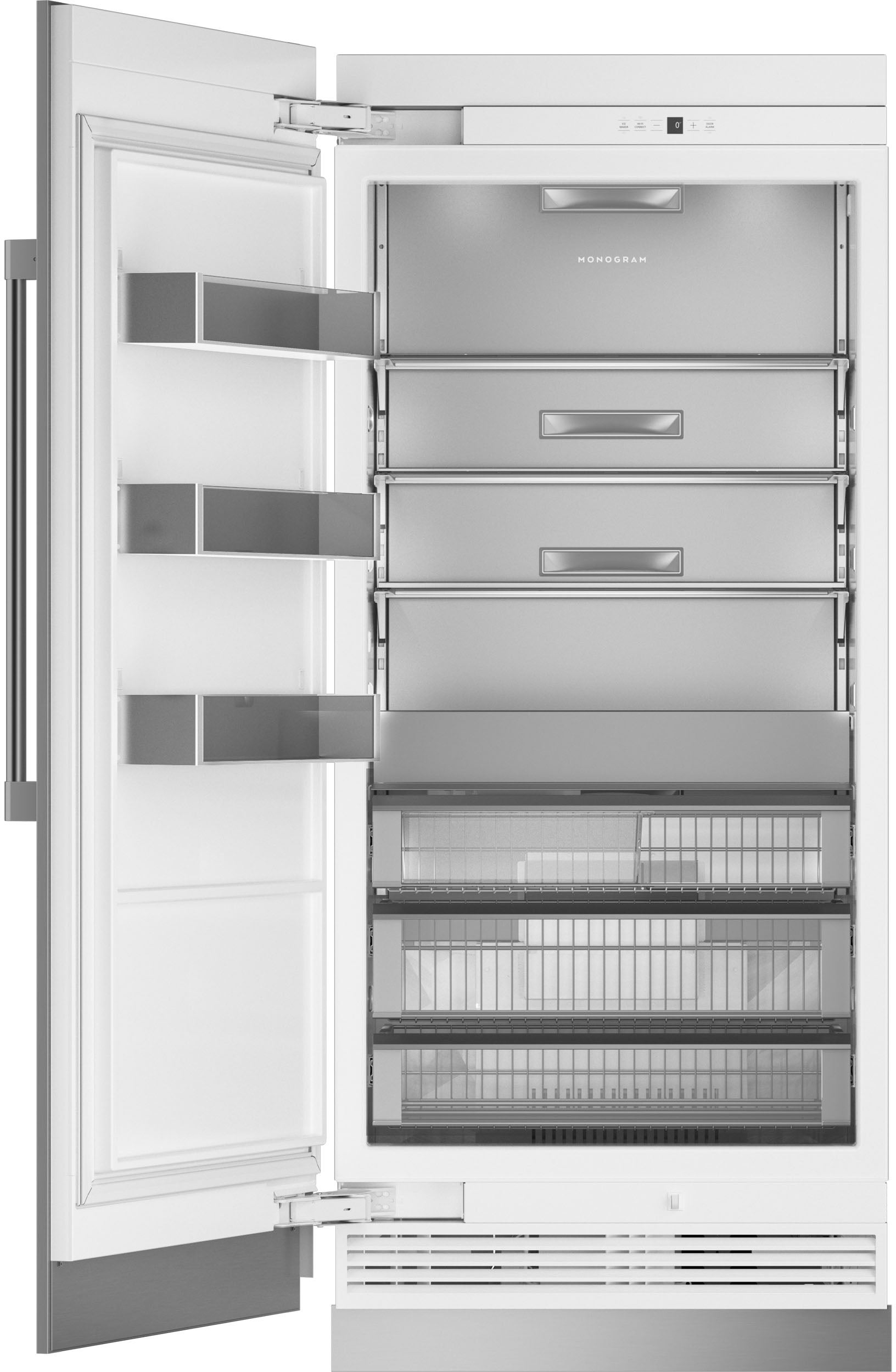 Monogram ZIF361NPRII 36 Inch Built In Freezer Column: Panel Panel