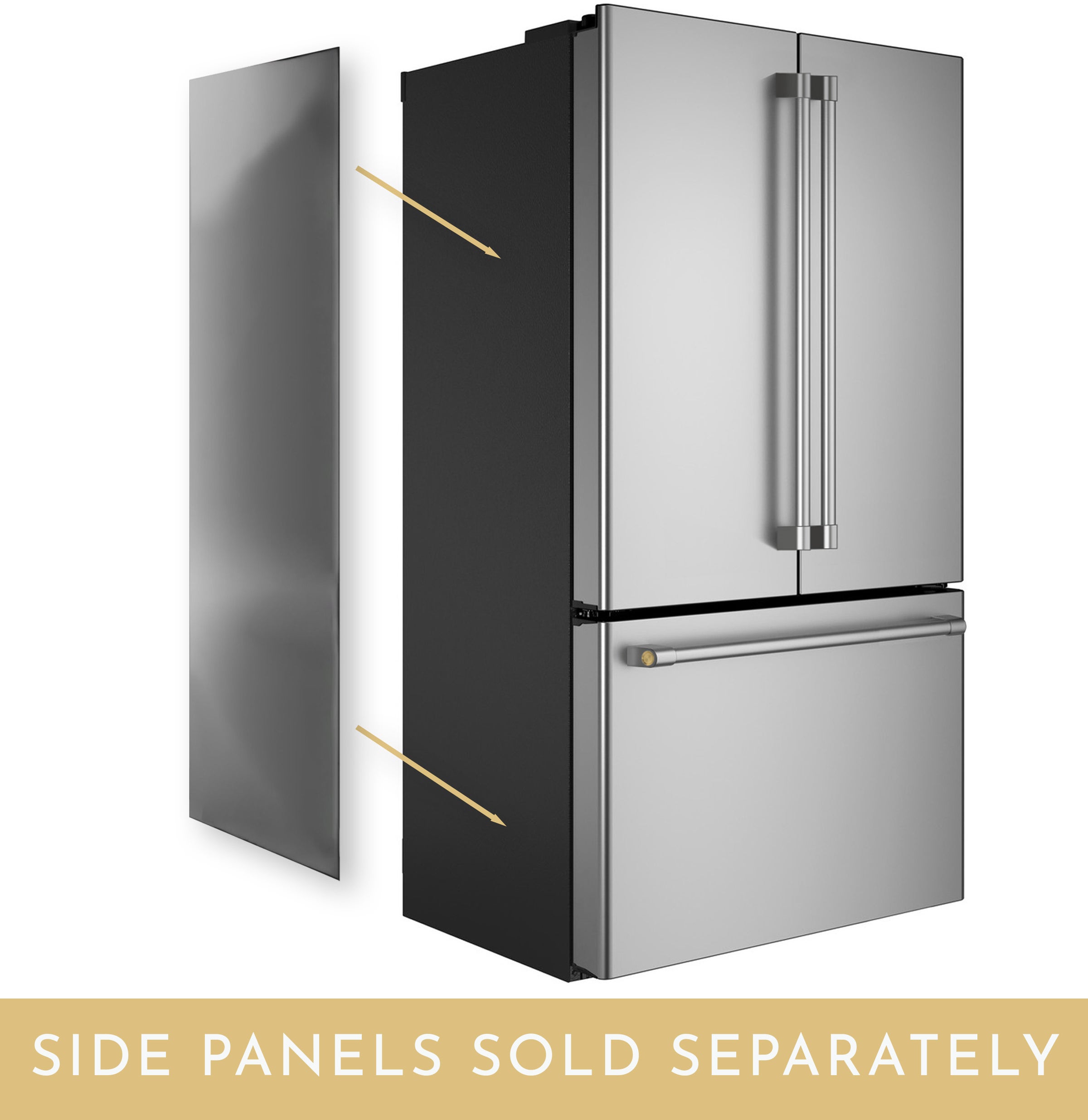 Monogram ZKLBLSCYSS Side Panels For French Door Bottom Freezer - Thumbnail 2