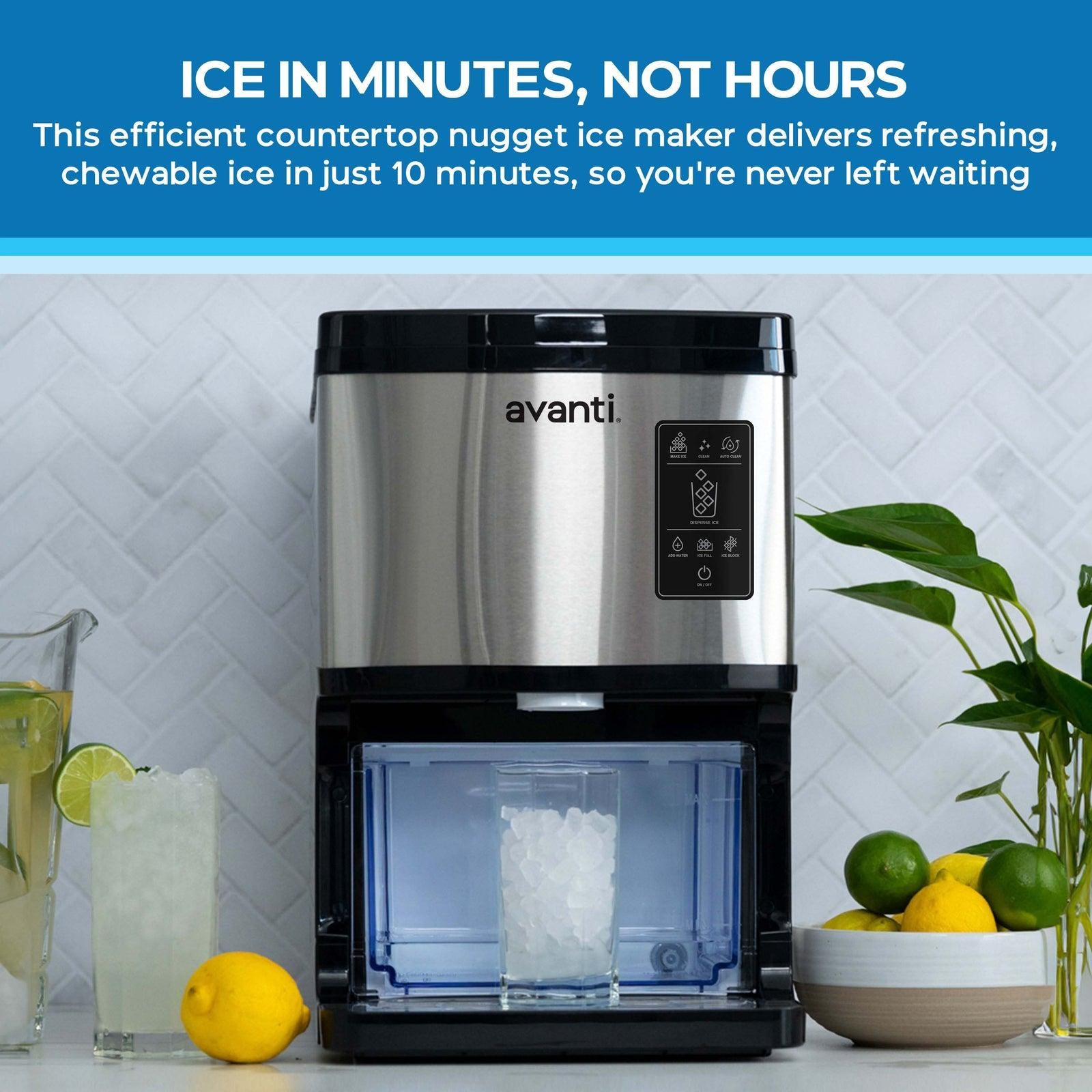 Avanti NIMDTS3326SIS 33lb Nugget Ice Dispenser, G2: Stainless