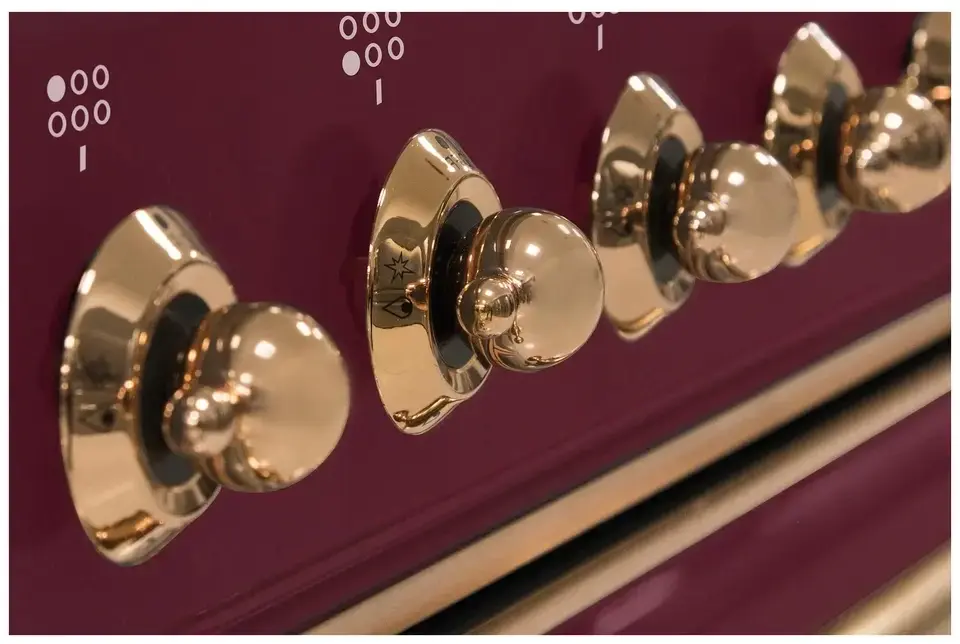 Ilve UM09FDNS3BUP Natural Gas In Burgundy W/ Copper Trim