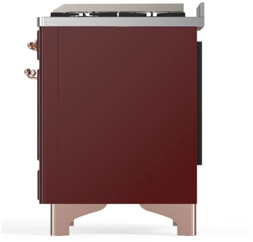 Ilve UM09FDNS3BUP Natural Gas In Burgundy W/ Copper Trim