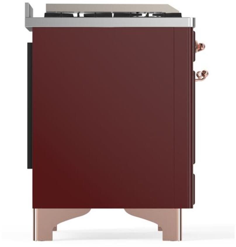Ilve UM09FDNS3BUP Natural Gas In Burgundy W/ Copper Trim