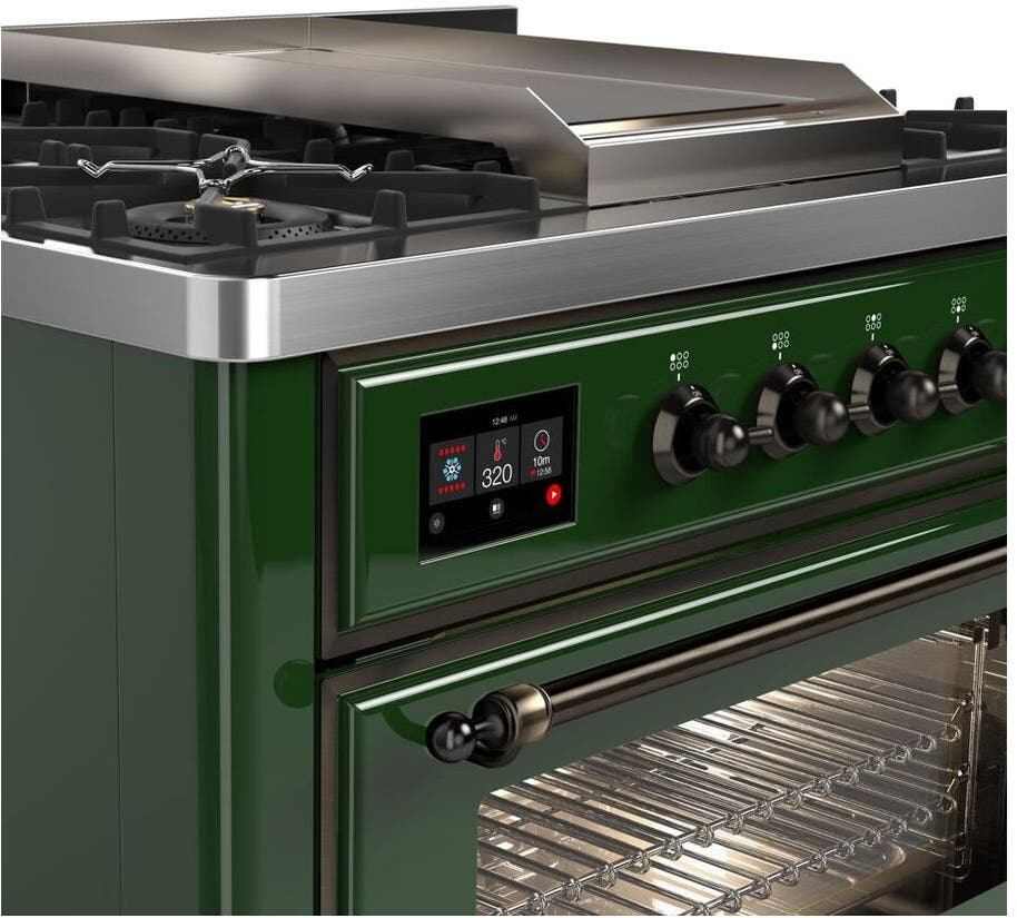 Ilve UM09FDNS3EGB Natural Gas In Emerald Green W/ Bronze Trim