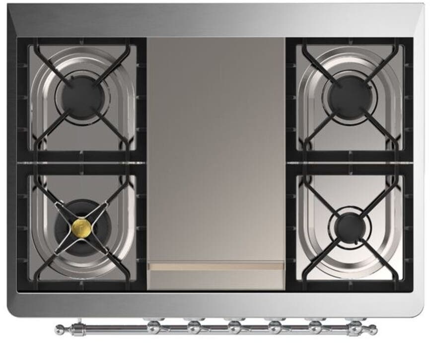 Ilve UM09FDNS3EGC Natural Gas In Emerald Green W/ Chrome Trim