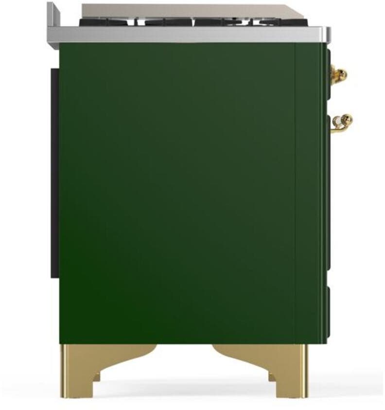 Ilve UM09FDNS3EGG Natural Gas In Emerald Green W/ Brass Trim