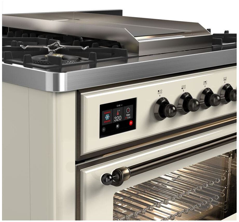 Ilve UM09FDNS3AWBLP Liquid Propane In Antique White W/ Bronze Trim