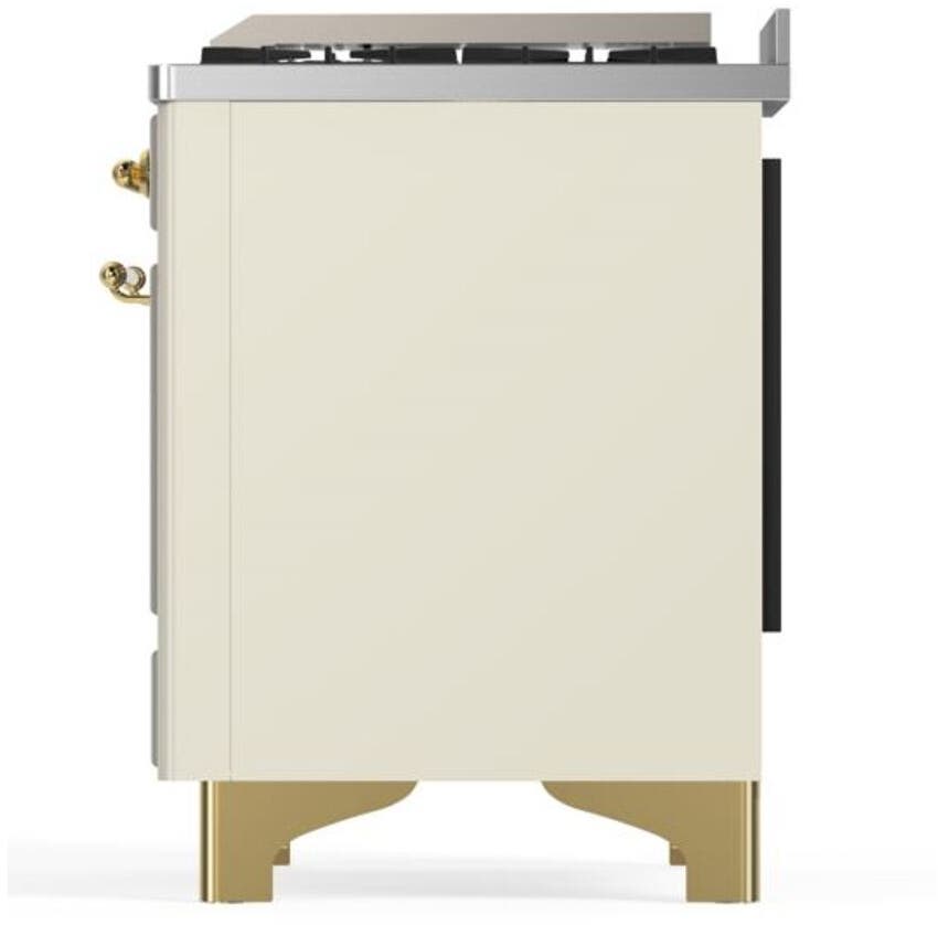 Ilve UM09FDNS3AWG Natural Gas In Antique White W/ Brass Trim