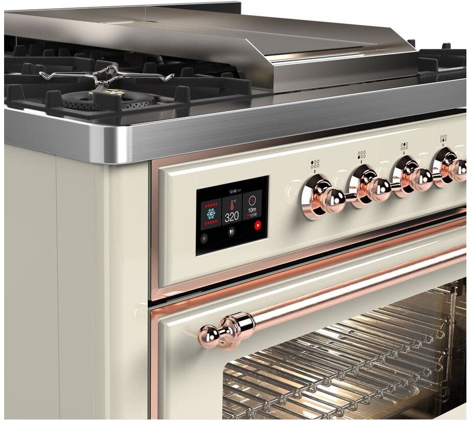 Ilve UM09FDNS3AWPLP Liquid Propane In Antique White W/ Copper Trim