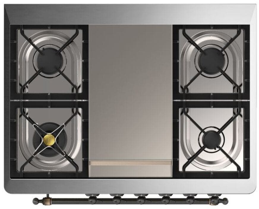 Ilve UM09FDNS3BGBLP Liquid Propane In Blue Grey W/ Bronze Trim