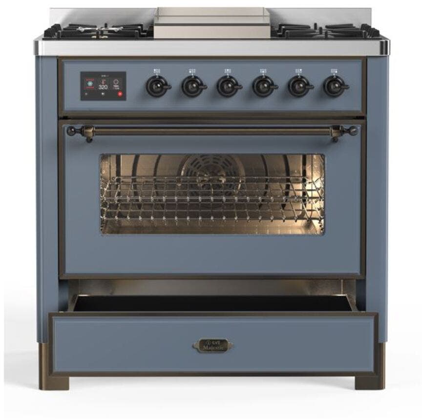Ilve UM09FDNS3BGB Natural Gas In Blue Grey W/ Bronze Trim