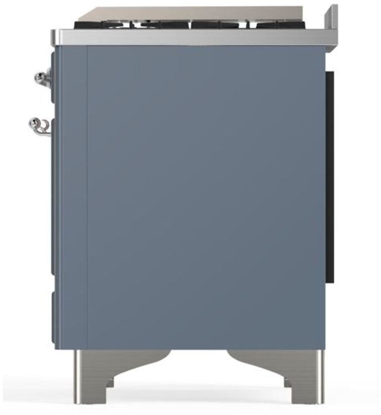 Ilve UM09FDNS3BGC Natural Gas In Blue Grey W/ Chrome Trim
