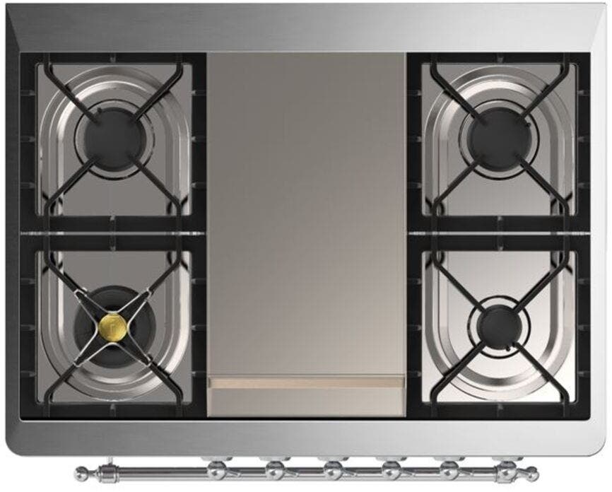Ilve UM09FDNS3BKCLP Liquid Propane In Glossy Black W/ Chrome Trim