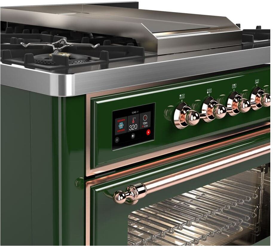 Ilve UM09FDNS3EGP Natural Gas In Emerald Green W/ Copper Trim