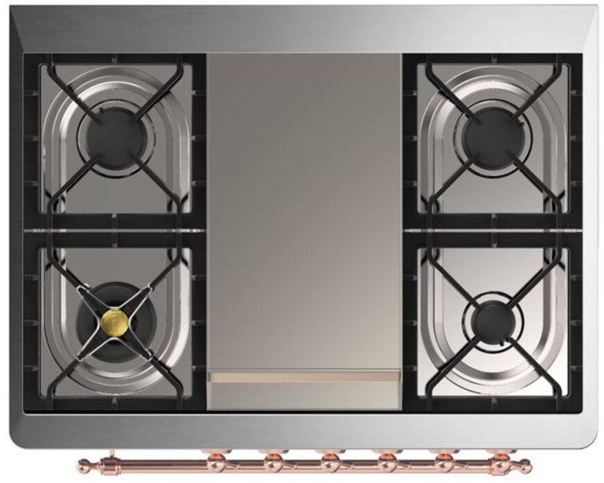 Ilve UM09FDNS3EGP Natural Gas In Emerald Green W/ Copper Trim