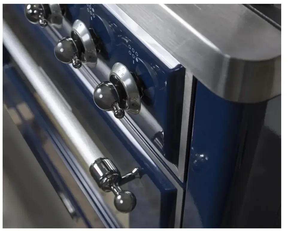 Ilve UM09FDNS3MBCLP Liquid Propane In Midnight Blue W/ Chrome Trim