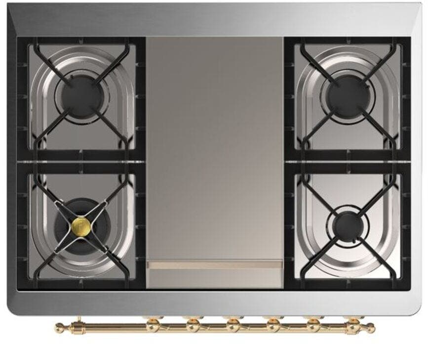 Ilve UM09FDNS3MBG Natural Gas In Midnight Blue W/ Brass Trim