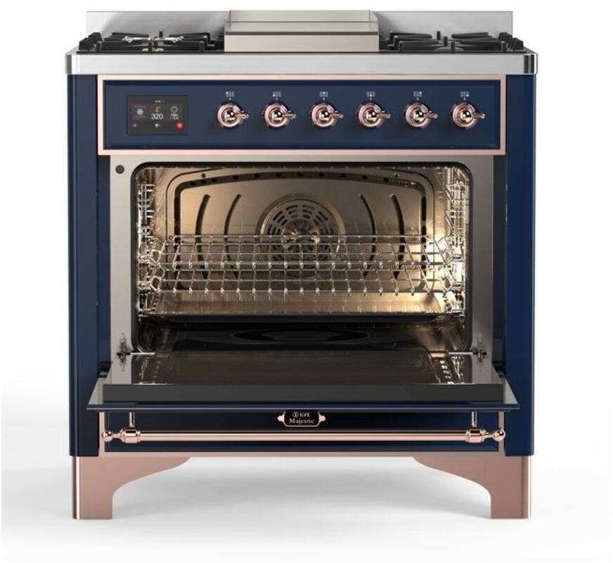 Ilve UM09FDNS3MBP Natural Gas In Midnight Blue W/ Copper Trim