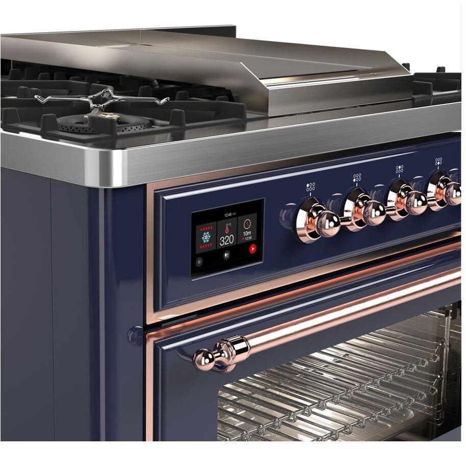 Ilve UM09FDNS3MBP Natural Gas In Midnight Blue W/ Copper Trim