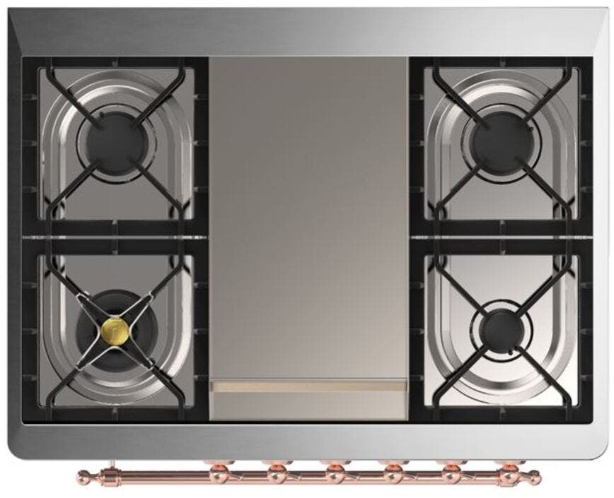 Ilve UM09FDNS3MBPLP Liquid Propane In Midnight Blue W/ Copper Trim