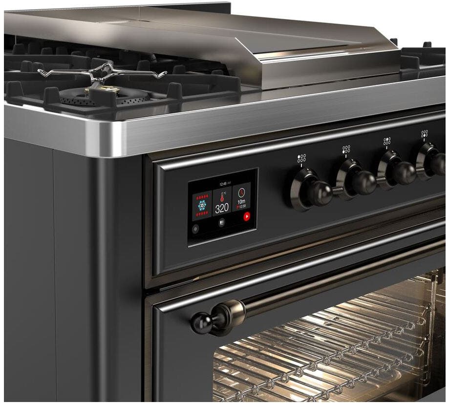 Ilve UM09FDNS3MGB Natural Gas In Matte Graphite W/ Bronze Trim