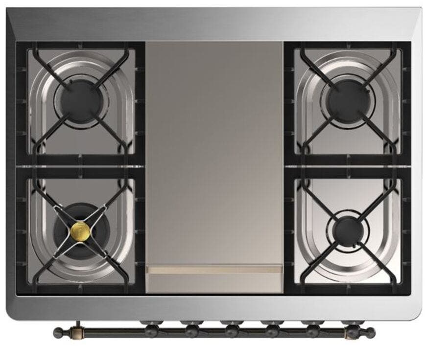 Ilve UM09FDNS3MGBLP Liquid Propane In Matte Graphite W/ Bronze Trim