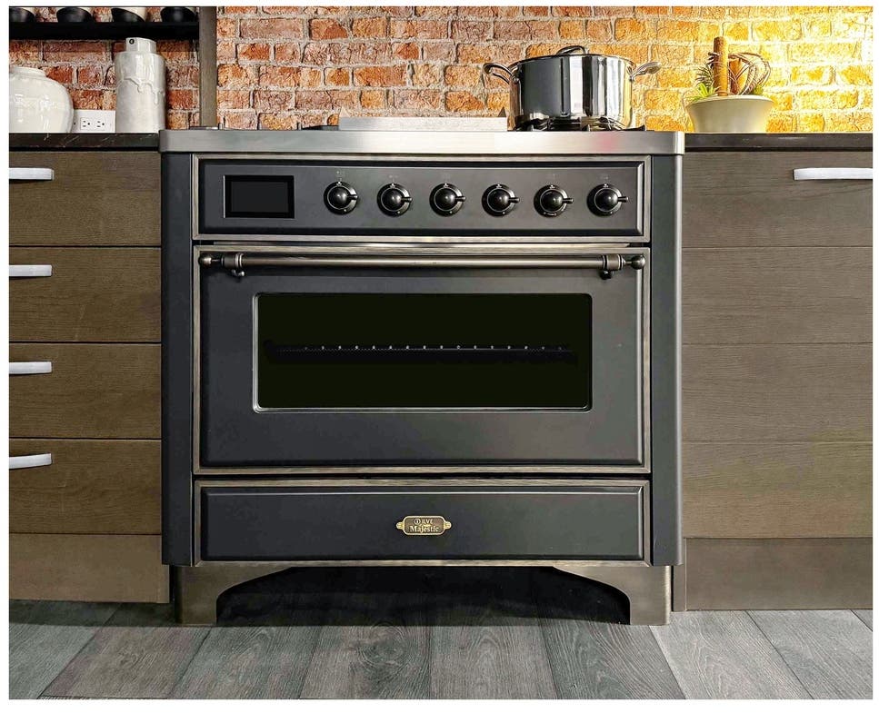 Ilve UM09FDNS3MGBLP Liquid Propane In Matte Graphite W/ Bronze Trim