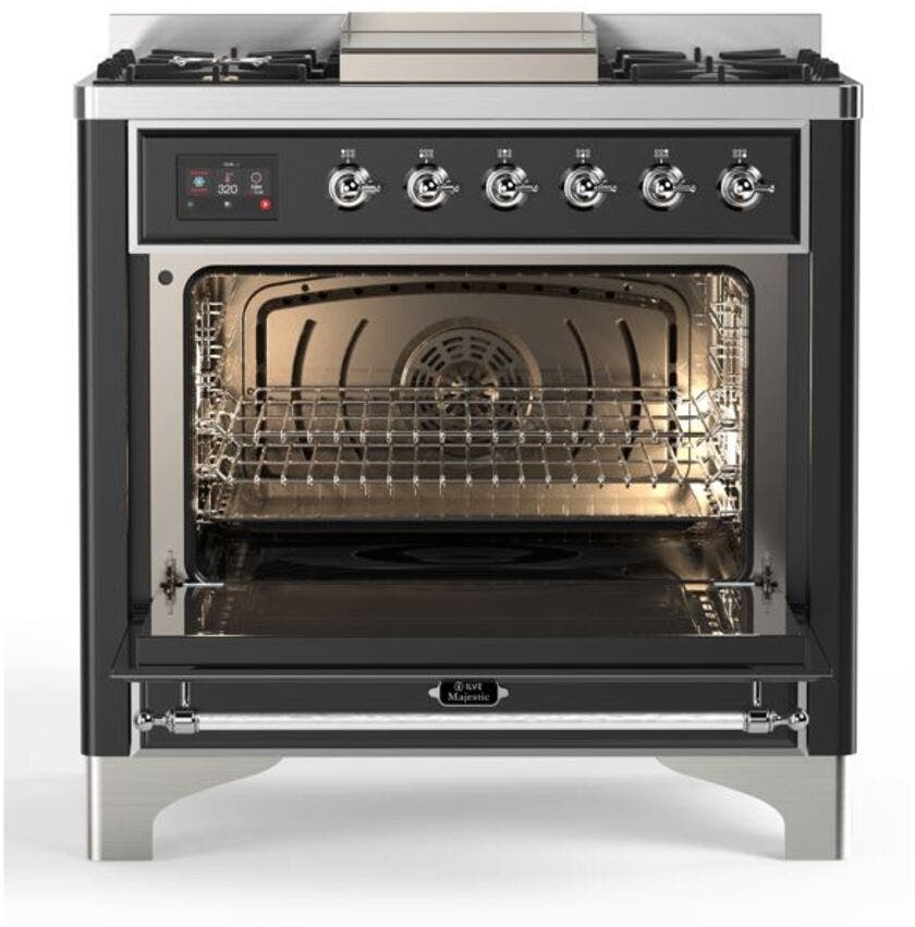 Ilve UM09FDNS3MGC Natural Gas In Matte Graphite W/ Chrome Trim