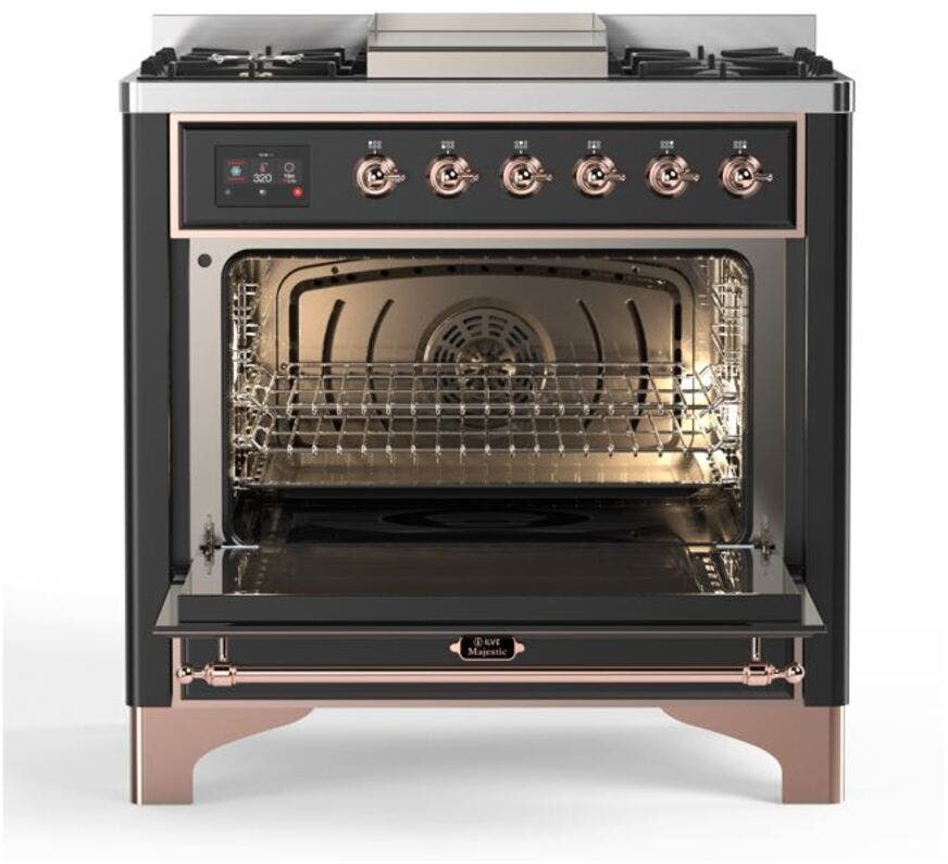 Ilve UM09FDNS3MGPLP Liquid Propane In Matte Graphite W/ Copper Trim