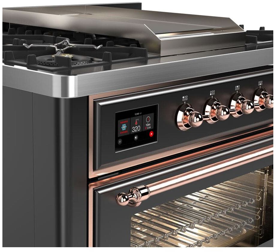 Ilve UM09FDNS3MGPLP Liquid Propane In Matte Graphite W/ Copper Trim