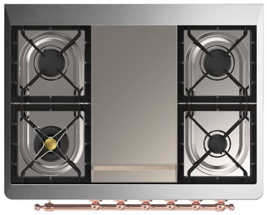 Ilve UM09FDNS3MGPLP Liquid Propane In Matte Graphite W/ Copper Trim