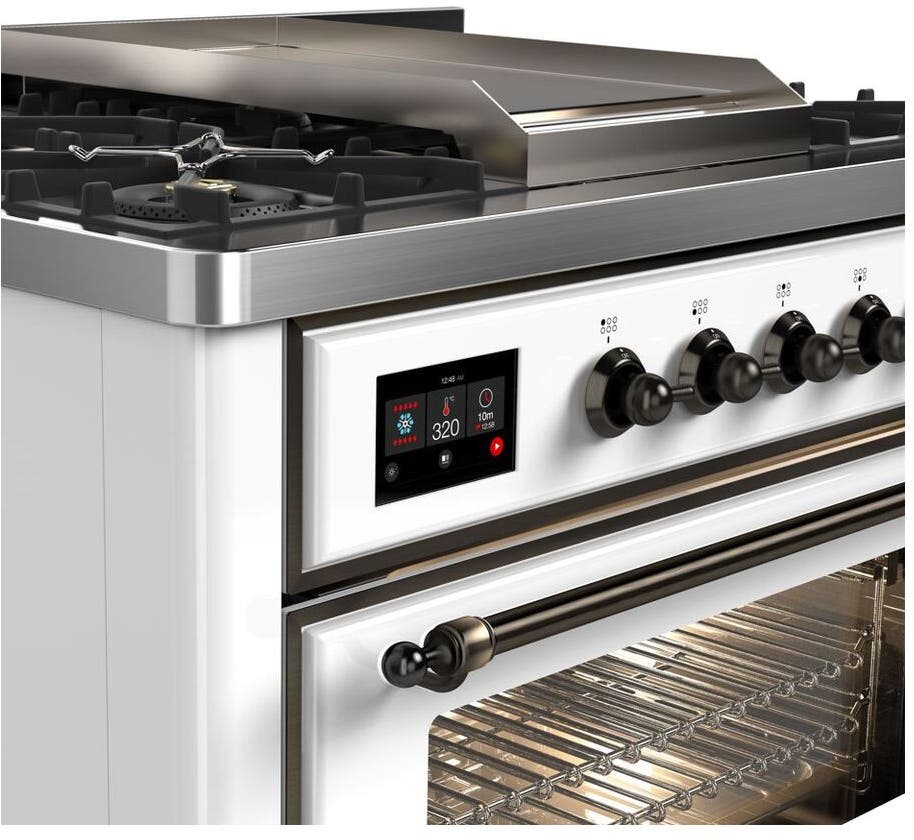 Ilve UM09FDNS3WHB Natural Gas In White W/ Bronze Trim