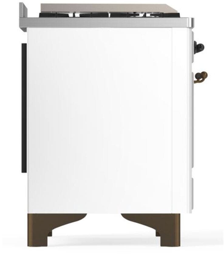 Ilve UM09FDNS3WHB Natural Gas In White W/ Bronze Trim