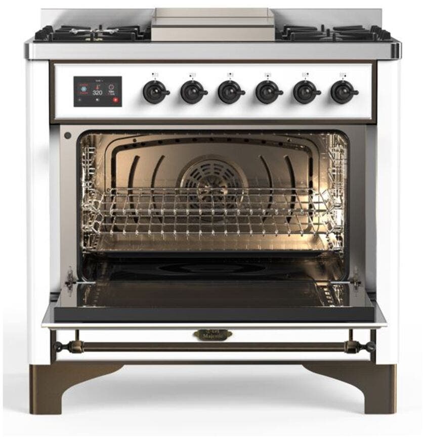 Ilve UM09FDNS3WHBLP Liquid Propane In White W/ Bronze Trim