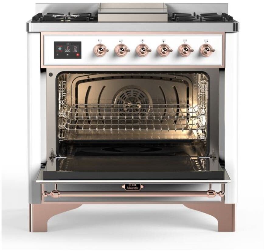 Ilve UM09FDNS3WHP Natural Gas In White W/ Copper Trim