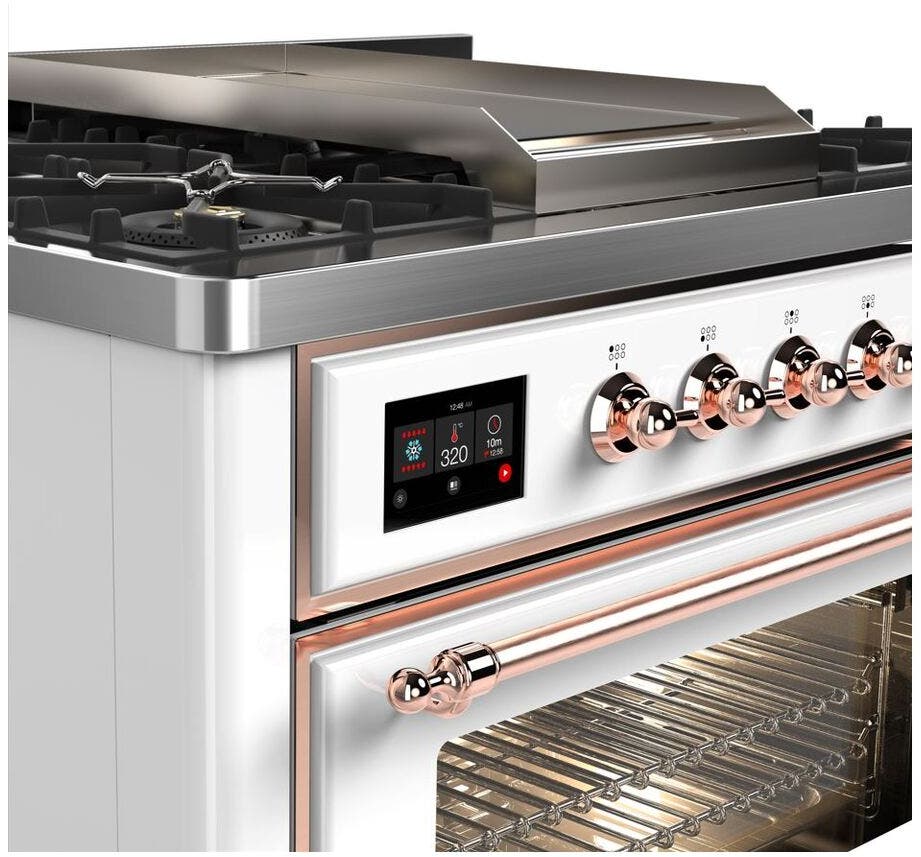 Ilve UM09FDNS3WHP Natural Gas In White W/ Copper Trim