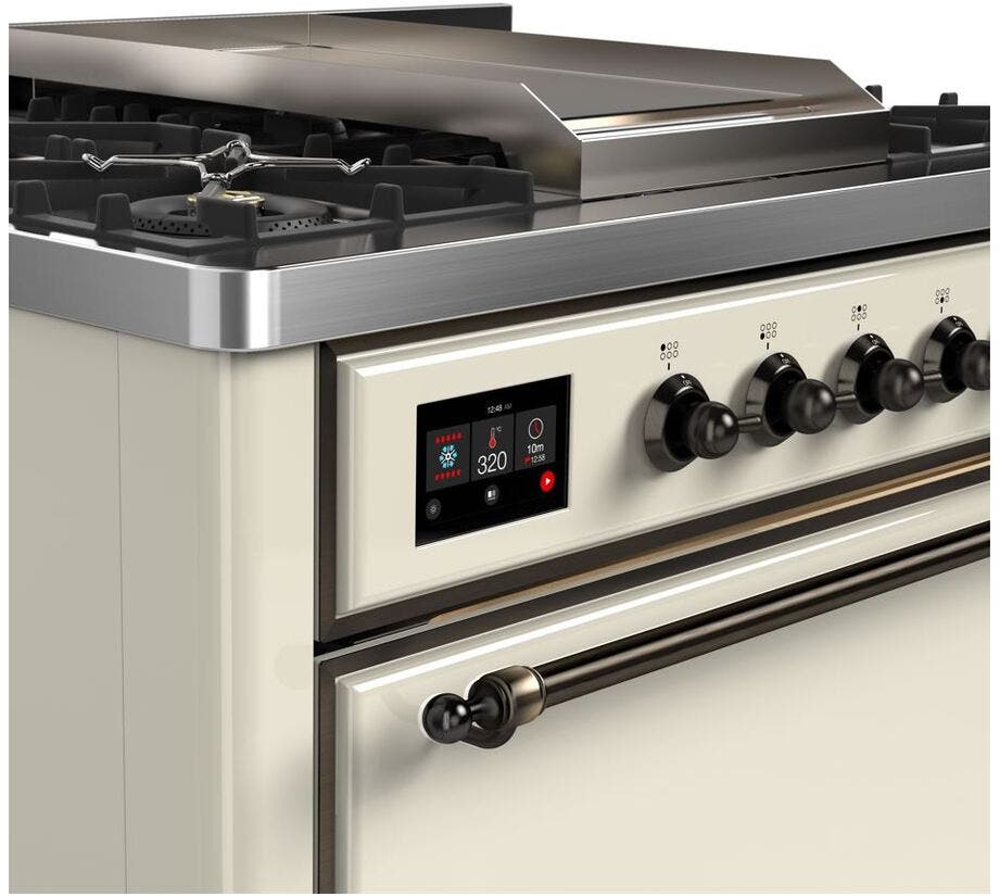 Ilve UM09FDQNS3AWBLP Liquid Propane In Antique White W/ Bronze Trim