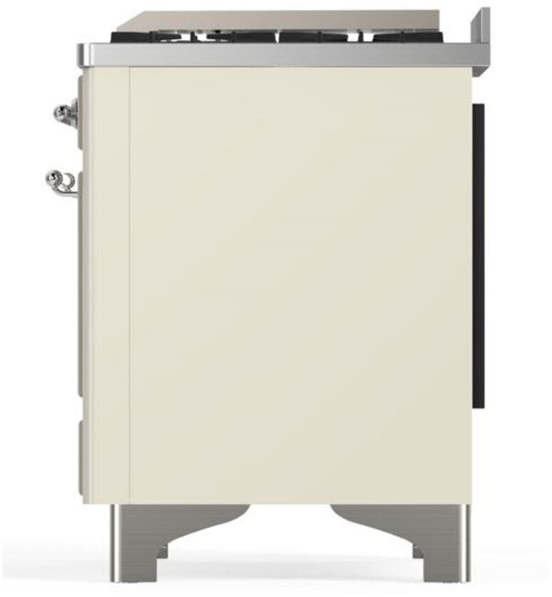 Ilve UM09FDQNS3AWC Natural Gas In Antique White W/ Chrome Trim