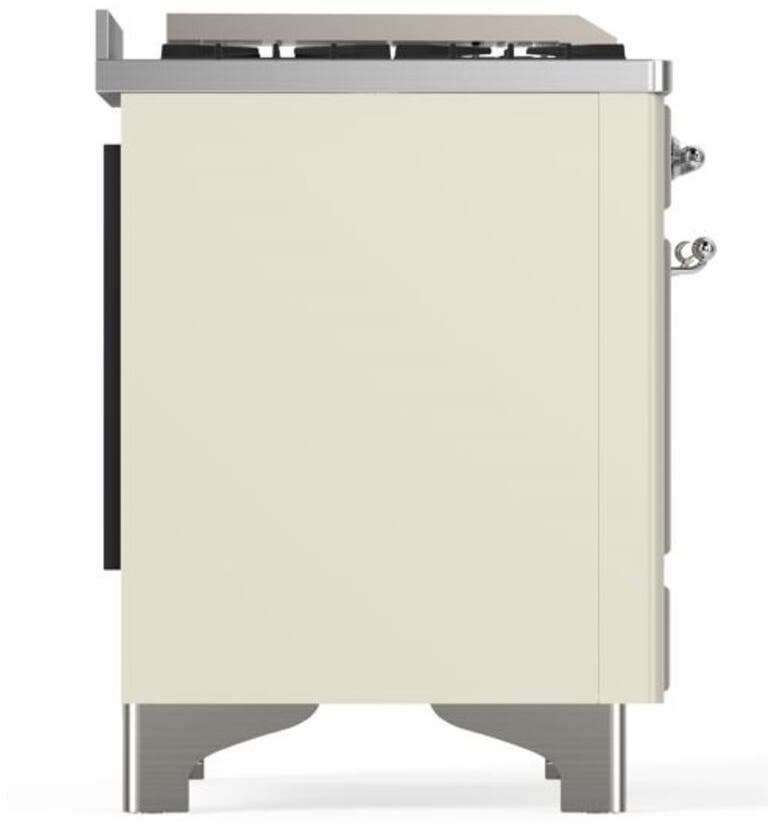 Ilve UM09FDQNS3AWC Natural Gas In Antique White W/ Chrome Trim