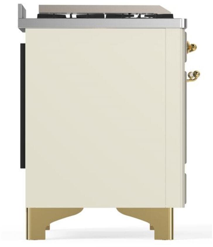 Ilve UM09FDQNS3AWGLP Liquid Propane In Antique White W/ Brass Trim