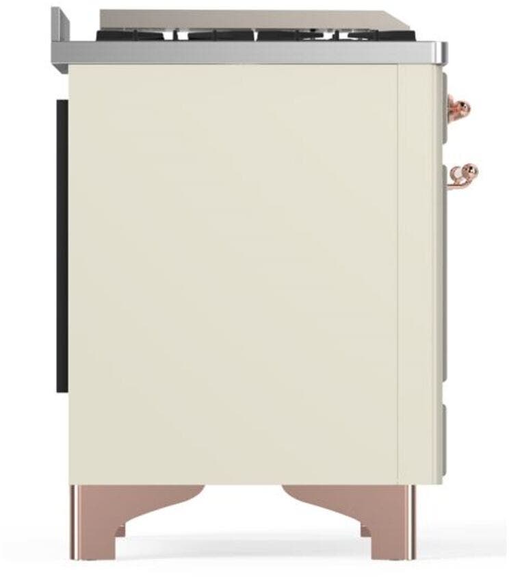 Ilve UM09FDQNS3AWP Natural Gas In Antique White W/ Copper Trim