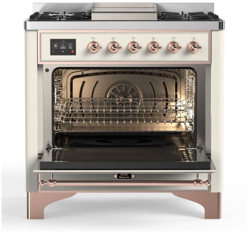 Ilve UM09FDQNS3AWPLP Liquid Propane In Antique White W/ Copper Trim